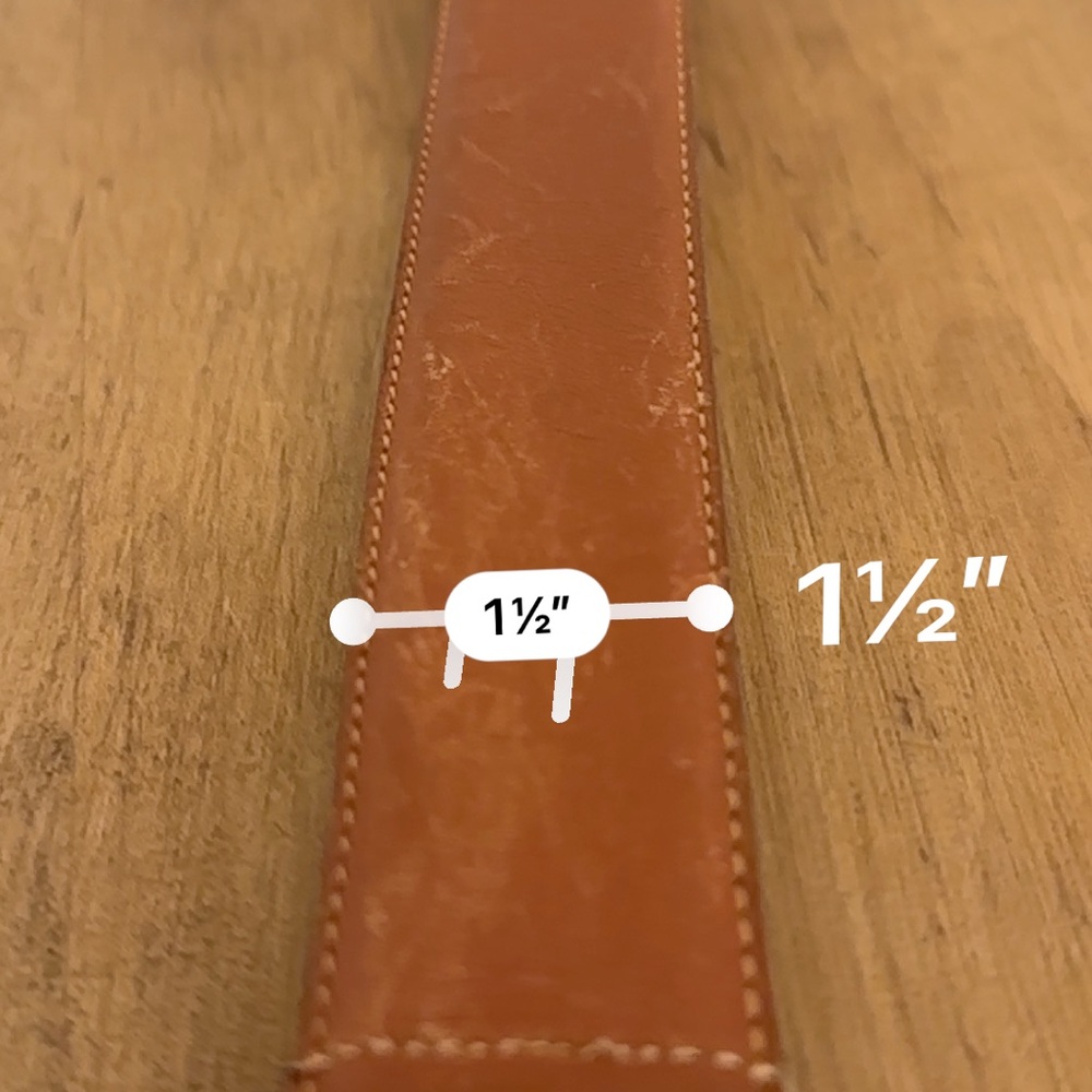 Authentic YSL Yves Saint Laurent Womens Belt 36 Inch 90 Cm Brown Leather Gold - Picture 14 of 16